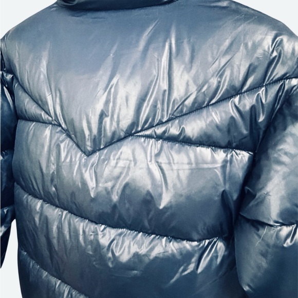 Ci Sono Women’s Original Shiny Navy Blue Puffer Jacket NWT - Picture 4 of 12